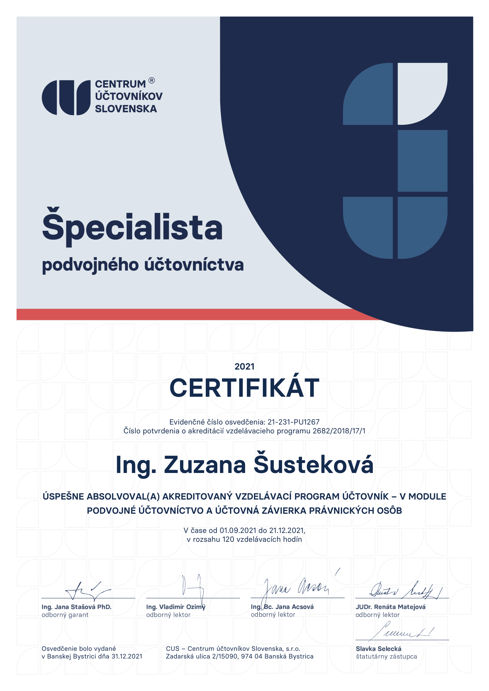 Certifikát 2